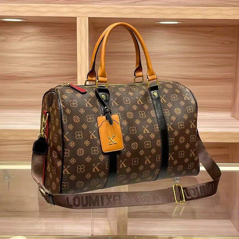 2026 Unisex Leather Tote Bag, Large Capacity Stylish Travel Bag for Short Trips