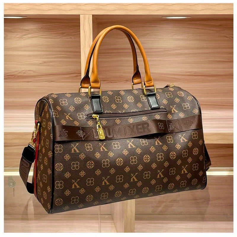 2026 Unisex Leather Tote Bag, Large Capacity Stylish Travel Bag for Short Trips