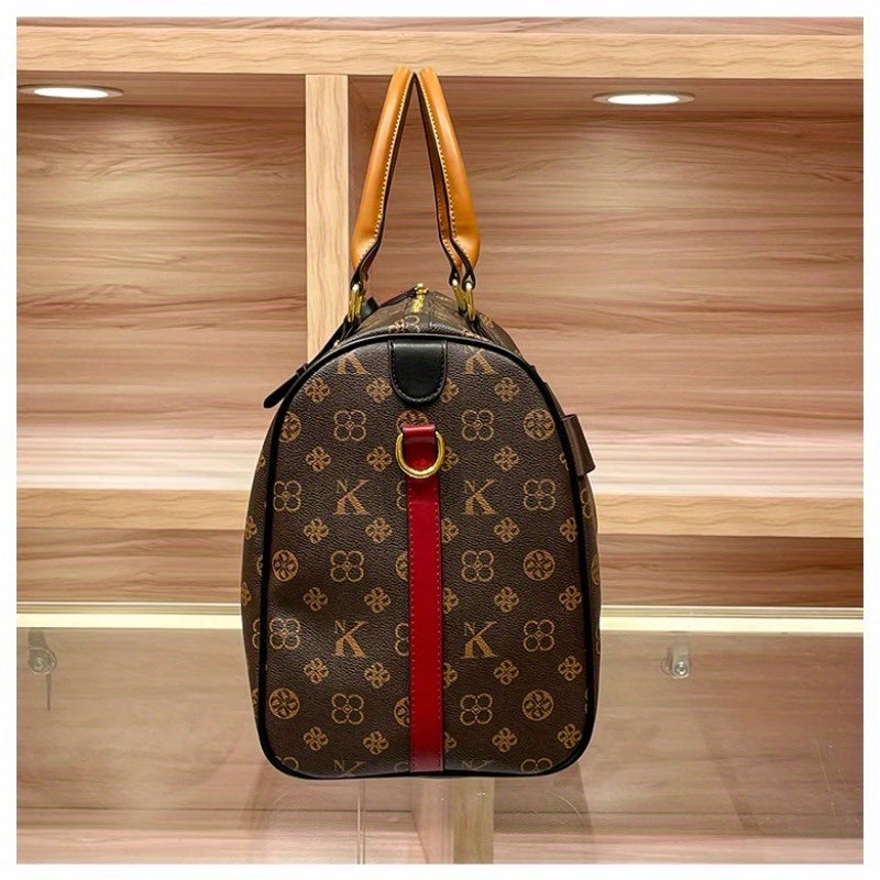 2026 Unisex Leather Tote Bag, Large Capacity Stylish Travel Bag for Short Trips