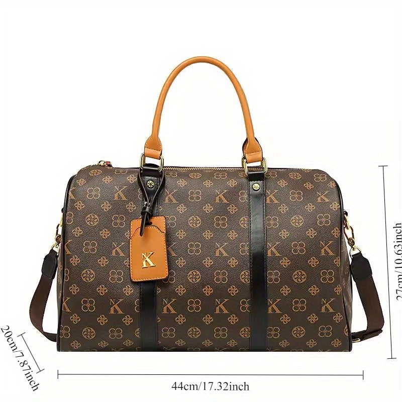 2026 Unisex Leather Tote Bag, Large Capacity Stylish Travel Bag for Short Trips